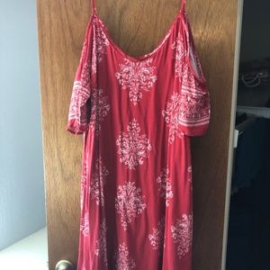 Open Shoulder Tank Dress, Size 1X